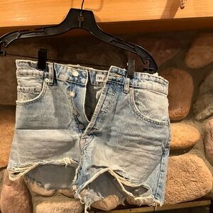 Zara Light Blue Jean Shorts